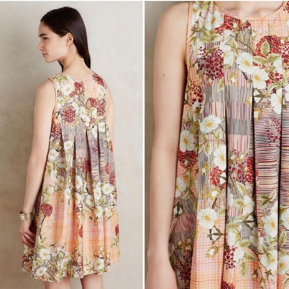 ANTHROPOLOGIE | Preeti S. Kapoor Multicolor Floral Tesanee Swing Dress PXS - Picture 1 of 10